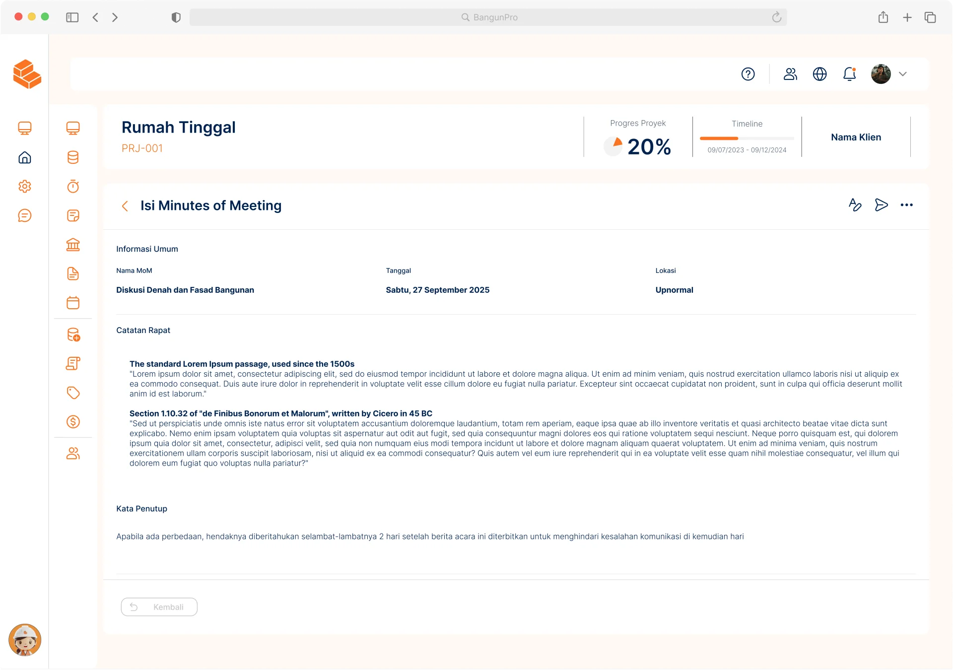 Minutes of Meeting (MoM)
