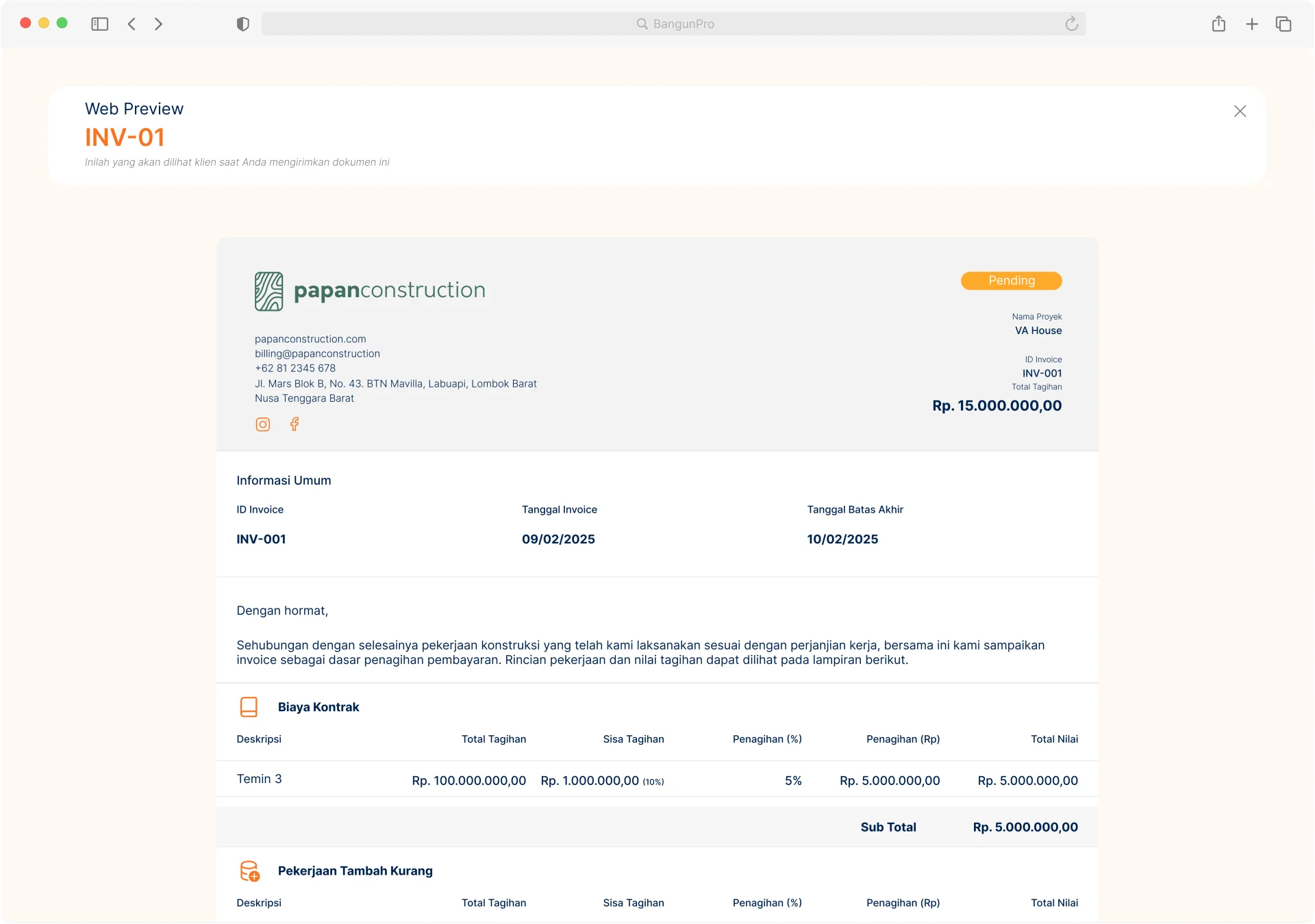 Portal Klien (Tanpa Login)